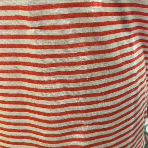Tommy Bahama Coral/white striped SS Top-FREE w/Bundle Purchase - Picture 4 of 4